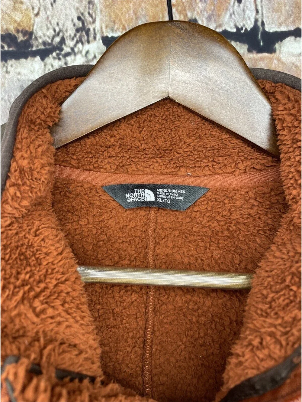North Face Campshire Full Zip Sherpa Heavy Fleece Jacket Mens XL X-Large Orange